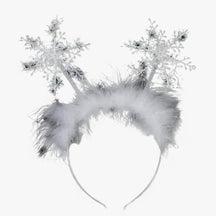 Headband : Haarband Dames Wit - Exquise en Schattige Feestaccessoire - Kerstmis Sneeuwvlok voor Meisjes in Wit van Pantino