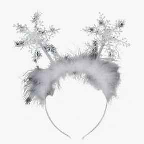 Headband : Haarband Dames Wit - Exquise en Schattige Feestaccessoire - Kerstmis Sneeuwvlok voor Meisjes in Wit van Pantino