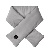 Heated Scarf : Verwarmde Sjaal Zwart - Knusse Warmte Hals Winter - Fleece in Grijs van Pantino