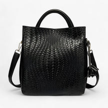 bags : Leren Tas van Luxe Krachtleer - Elegant en Duurzaam - Zwart in zwart van Pantino