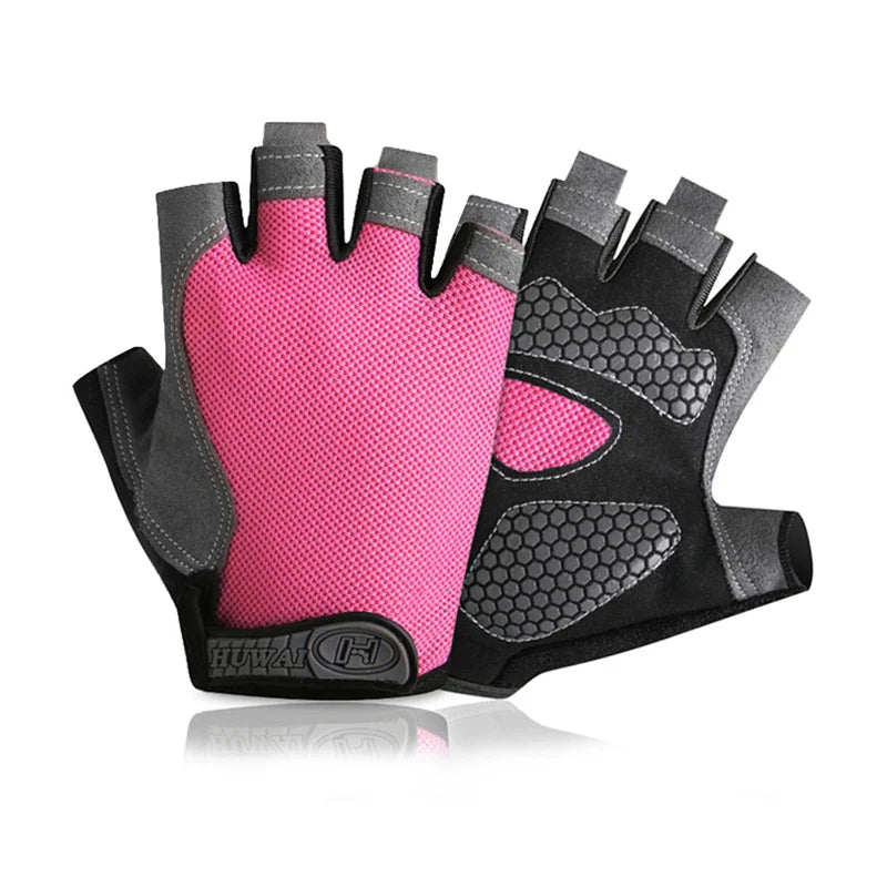 outdoor equipment : Sporthandschoenen Antislip voor Heren & Dames - Ademend, Comfortabel & Duurzaam - Ideaal voor Fitness & Fietsen in Upgrade Roze van Pantino