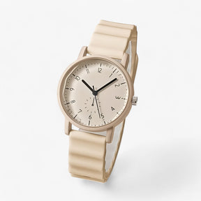 watches : Gelé Horloge Dames - Elegante Siliconenarmband Perfect voor Golf - Beige in Beige van Pantino
