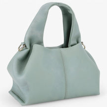 bags : Schoudertas Bruin - Elegante Retro - Licht, Breed en Stijlvol in Groente van Pantino