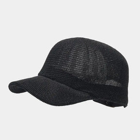 Sun Hat : Geweven Zonnehoed Dames - ChicShade Beige Strohoed met Brede Rand in Zwart van Pantino