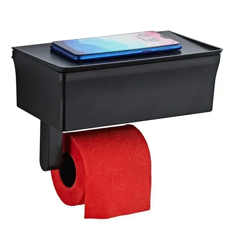 home & garden : Toiletrolhouder Zwart - Elegant Functioneel Badkamer - RVS in van Pantino