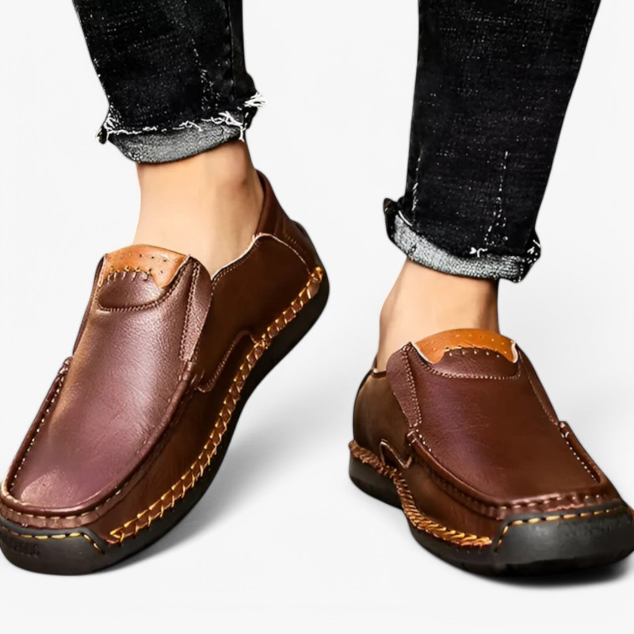 Mocassins Heren van Echt Leer Handgemaakt Ambachtelijk Elegant