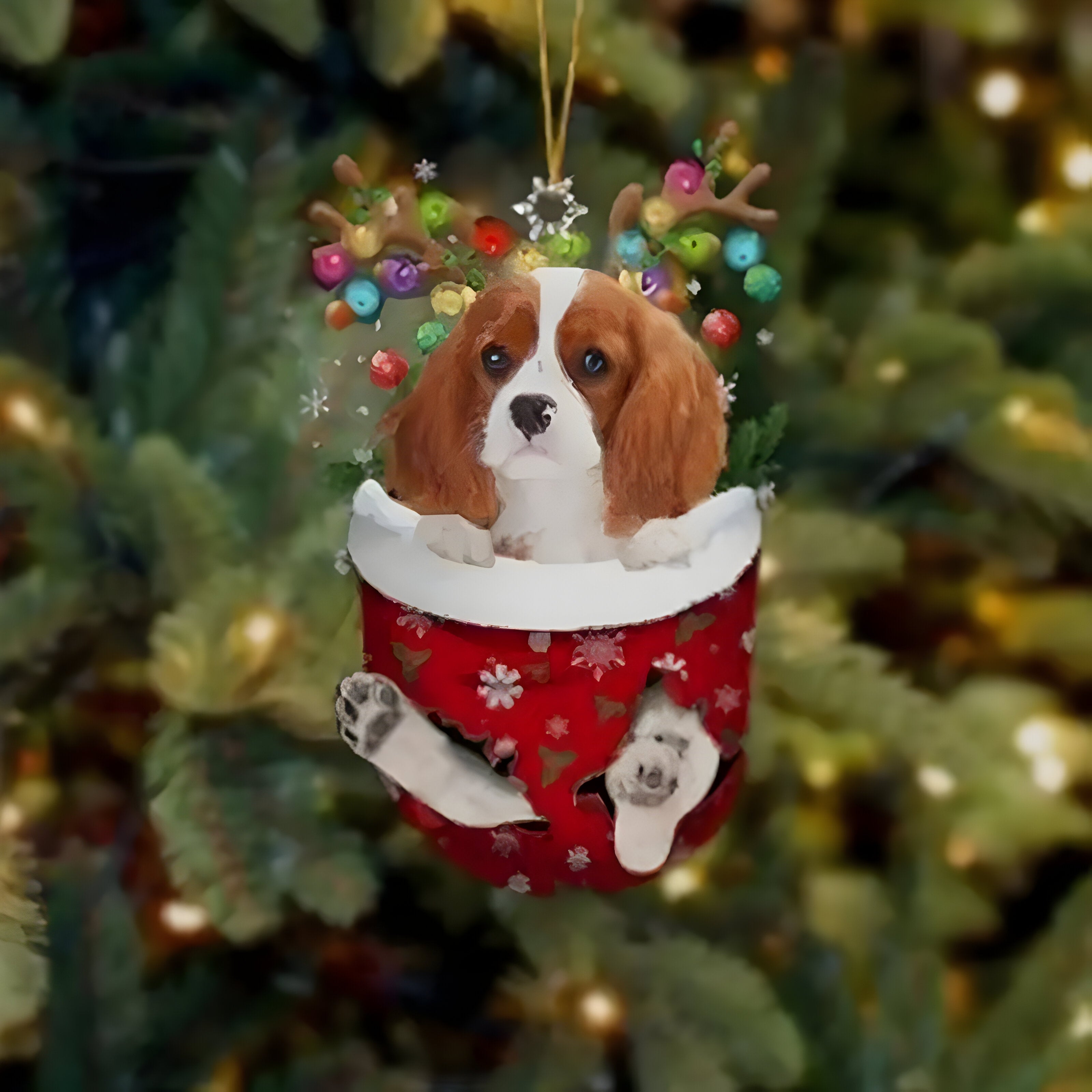 pets : Schattige Pupp Decoratie - Kerstboom Hangertje Hond - Feestelijke Charme en Cadeau voor Hondenliefhebbers in Stijl D van Pantino