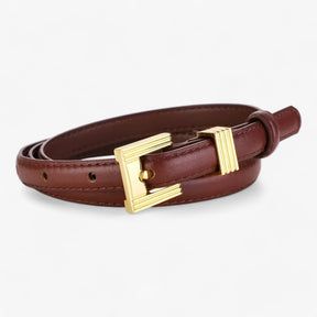 other : Dunne Leren Riem - Licht en Comfortabel - Zwart in Koffie 100cm van Pantino