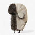 Hoed Beige - Warme Russische Winterhoed - Beschermt Tegen Kou & Wind