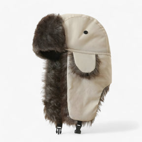 Hat : Hoed Beige - Warme Russische Winterhoed - Beschermt Tegen Kou & Wind in Beige Één maat van Pantino