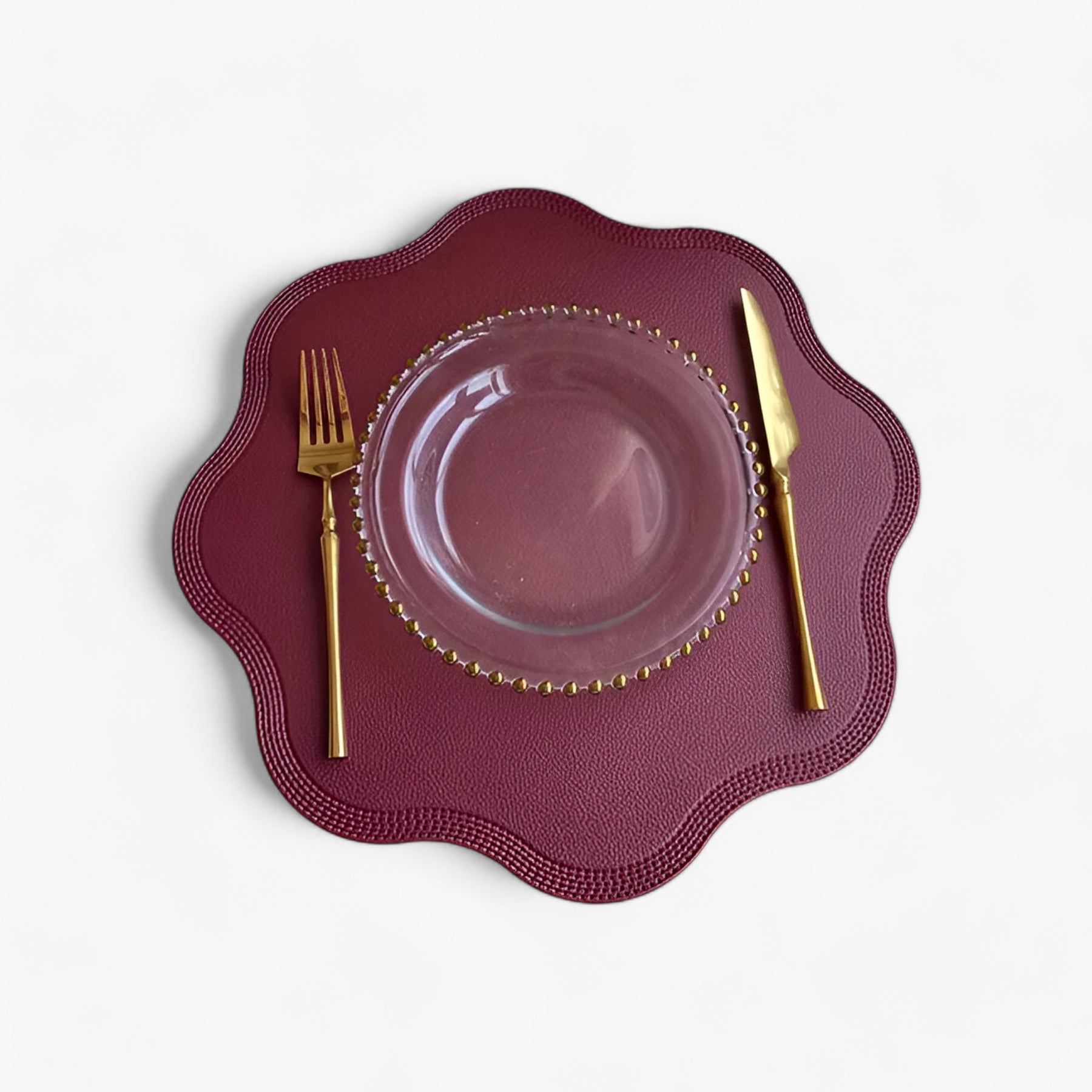 home & garden : Bloemen Placemats - Elegant en Duurzaam - Bloem Geel in Bloem Rood van Pantino