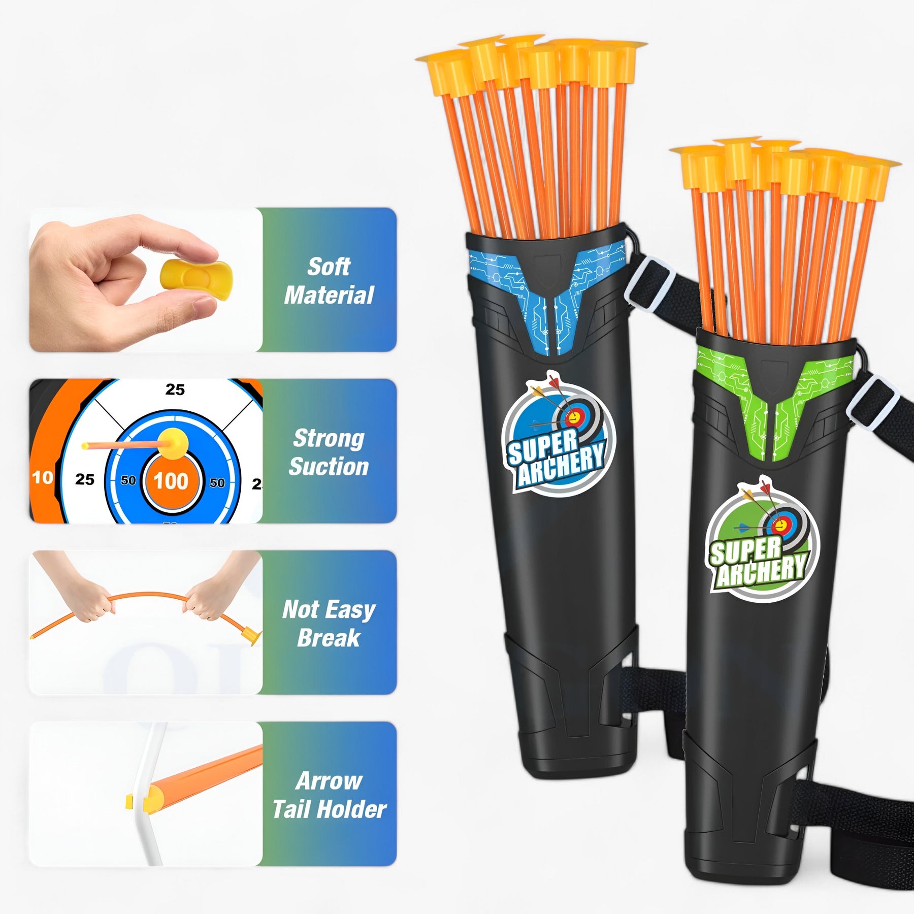outdoor equipment : Adventure Bow Kit - Actief Buitenplezier - Groen Blauw in van Pantino