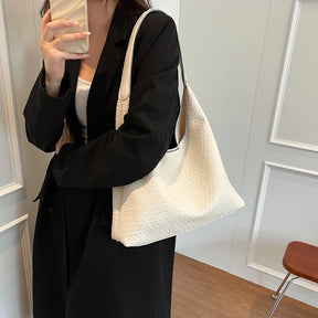 bags : Tote Bag Beige - Woven in van Pantino