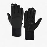 Gants d'hiver avec écran tactile, imperméables, coupe-vent et thermiques - Protection idéale pour activités extérieures - Noir
