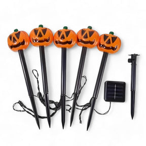 home & garden : Pompoen Glow - Halloween-Verlichting op Zonne-Energie - Decoratieve Gloed voor Buiten in Warm Wit van Pantino