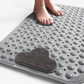 home & garden : SafeStep - Rechthoekige Badmat - Zachte en Veilige Douche-Ervaring in Donker grijs van Pantino