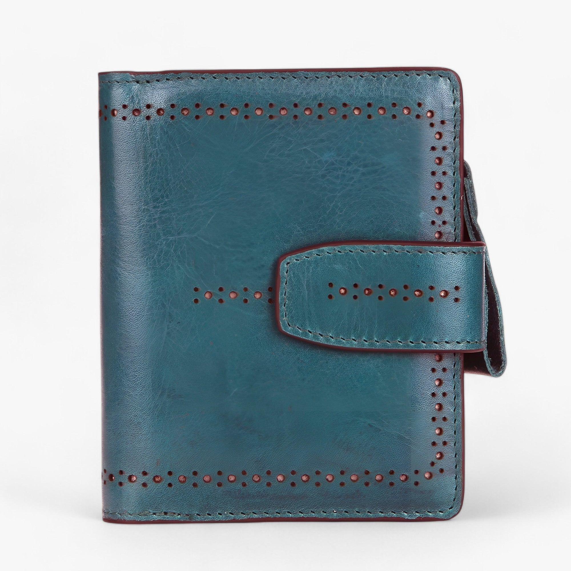 bags : Portemonnee Blauwe Kleur - Compacte RFID-blokkerende Leren met Rits en Id-venster in van Pantino