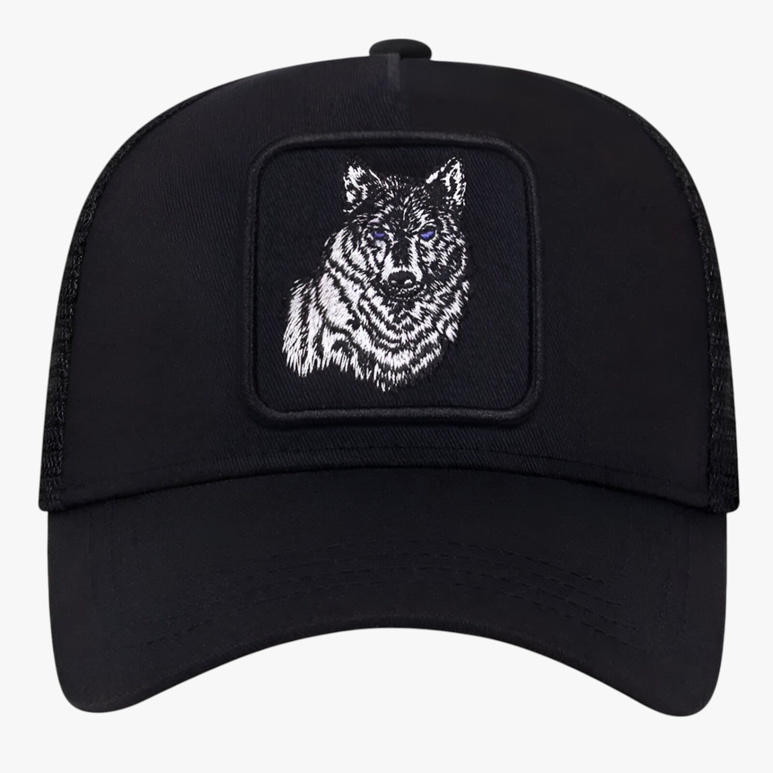 Baseball Cap : Ademend Zomerkap voor de Wolf Heren - Zwart met Wit Label in van Pantino
