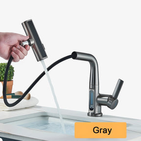 other : Digitale Temperatuur en Uitschuifbare Wateruitloop - Grijs in grijs van Pantino