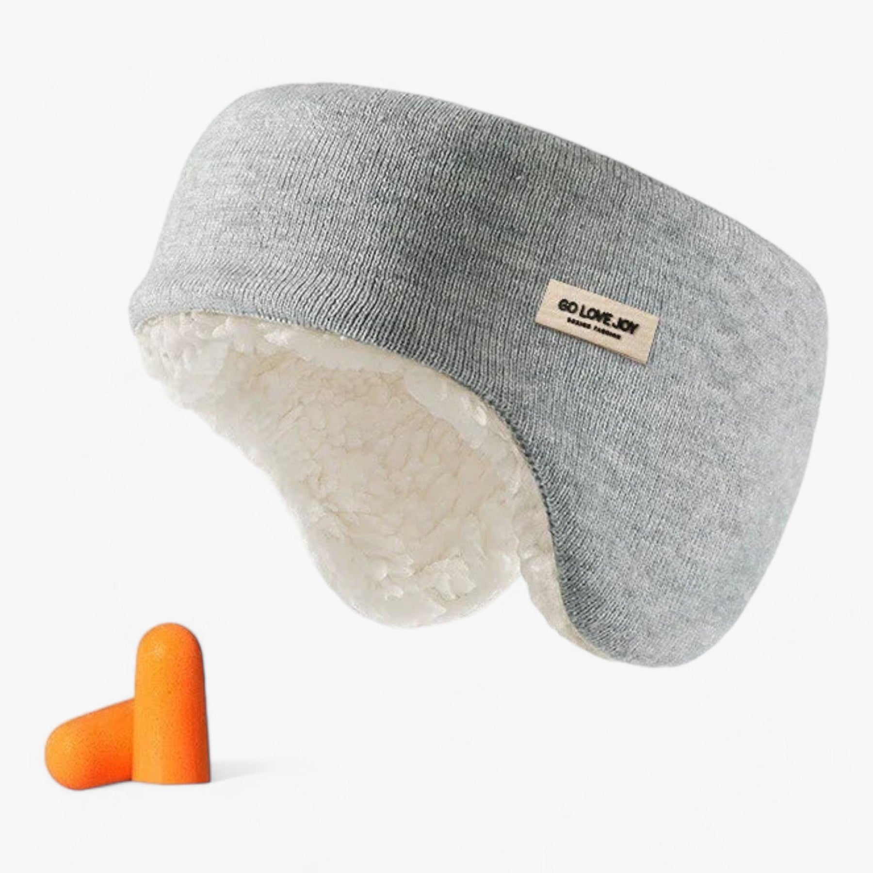 Earmuffs : Geluiddempende oorkappen voor volwassenen - Comfortabel grijs bont voor rust en concentratie in Grijs (met oordopjes) van Pantino
