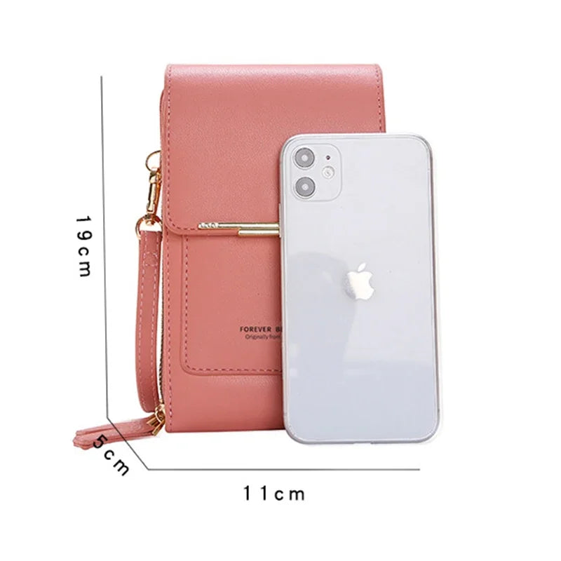 bags : Schoudertas met Touchscreen Venster Bruin - Tech Smart Tas - Nylon in van Pantino