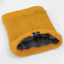 Scarf : Sjaal Geel - Warme Pluche Winter - Volledig Mask en Nekwarmer in Geel Één maat van Pantino