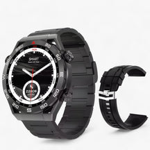 watches : Smartwatch Heren Zilveren Metaal - Dt Ultra Mate - GPS & Nfc voor met Bluetooth Oproepen & Ecg in Zwart metaal van Pantino