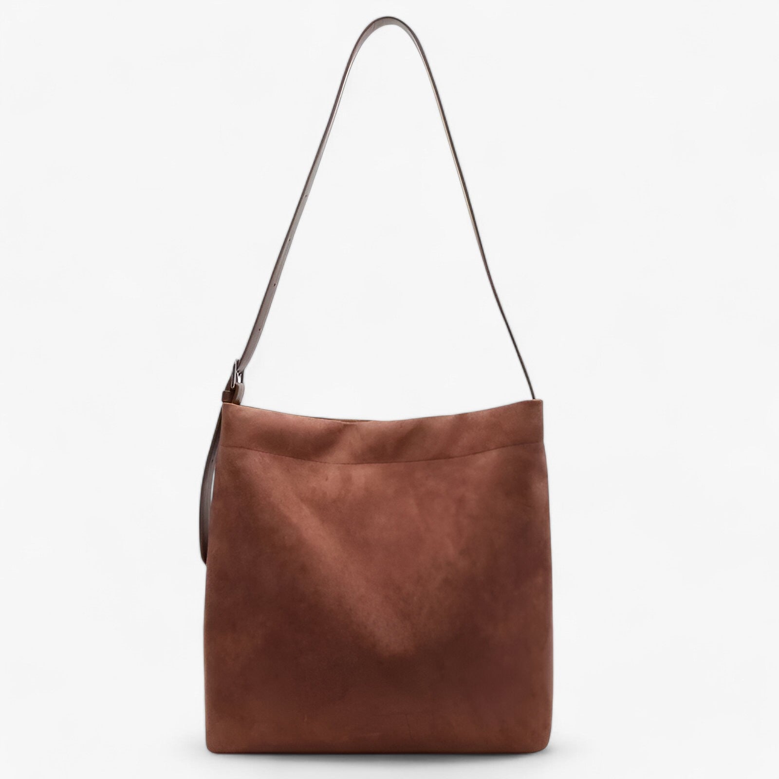 bags : Klassieke Handtassen van Suede Dames - Tijdloos Ontwerp en Comfort - Kastanjebruin in van Pantino