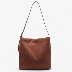 bags : Klassieke Handtassen van Suede Dames - Tijdloos Ontwerp en Comfort - Kastanjebruin in van Pantino
