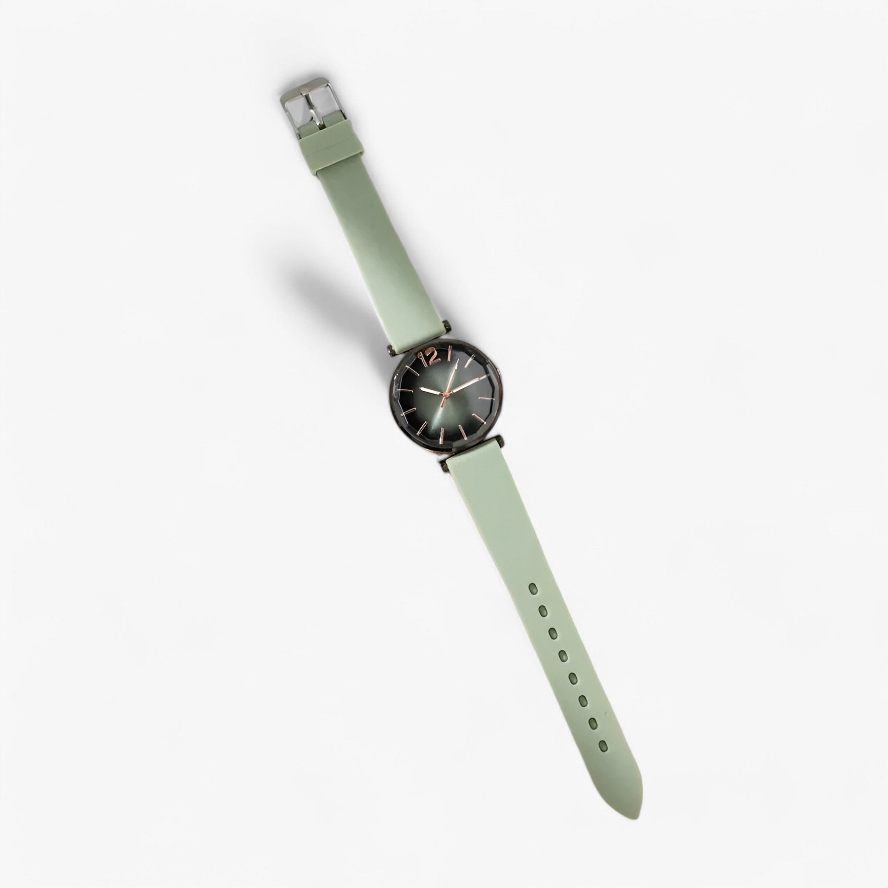 watches : Trendy Sportstoel - Zwarte Onderstel, Groene Siliconen Band in van Pantino