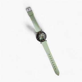 watches : Trendy Sportstoel - Zwarte Onderstel, Groene Siliconen Band in van Pantino