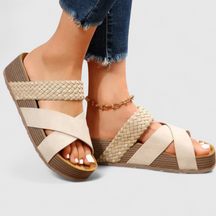 Orthopedic Sandals : Orthopedische Sandalen Dames - Sandalen - Bruin in Beige van Pantino