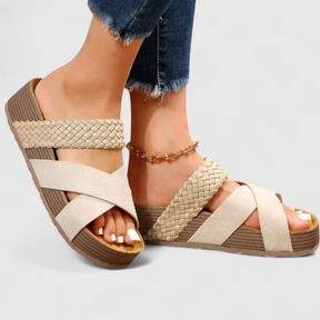 Orthopedic Sandals : Orthopedische Sandalen Dames - Sandalen - Bruin in Beige van Pantino
