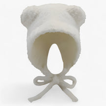 Beanie : Muts Grijs - Warme Leren-Wollen - Trendy & Comfortabel in Wit 56-58cm van Pantino