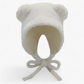 Beanie : Muts Grijs - Warme Leren-Wollen - Trendy & Comfortabel in Wit 56-58cm van Pantino