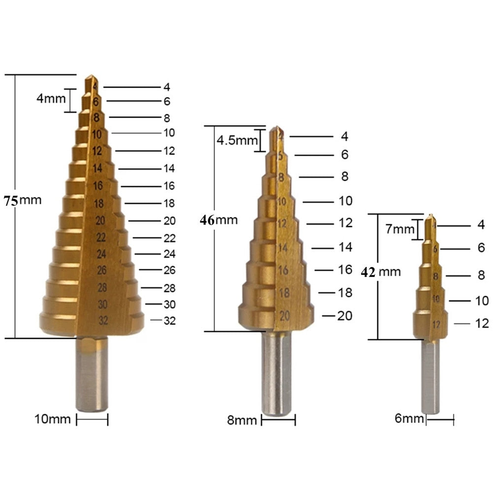 other : Titanium Boorset 6-Delig - Nauwkeurig Boren Metaal Hout - Titanium in van Pantino