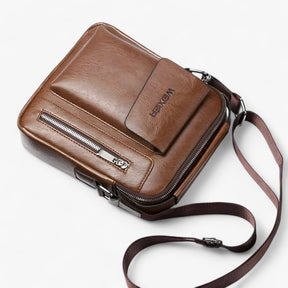 bags : Schoudertas Heren Zwart - Vintage PU Leren Leer in van Pantino