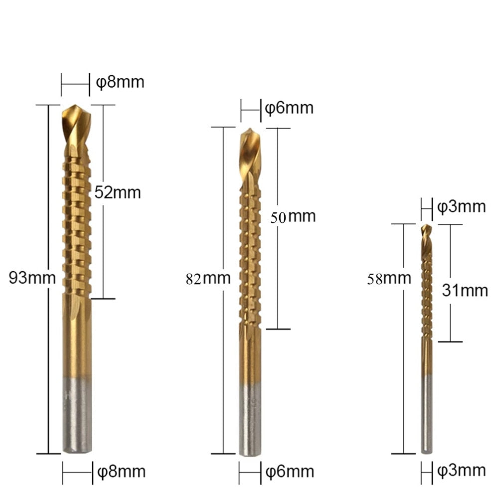 other : Titanium Boorset 6-Delig - Nauwkeurig Boren Metaal Hout - Titanium in van Pantino