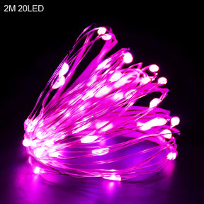 home & garden : TwinkleLights - LED Lichtslinger 20LED - Verlicht Uw Feesten met de Kerstman en Sneeuwvlokken in 2m roze van Pantino
