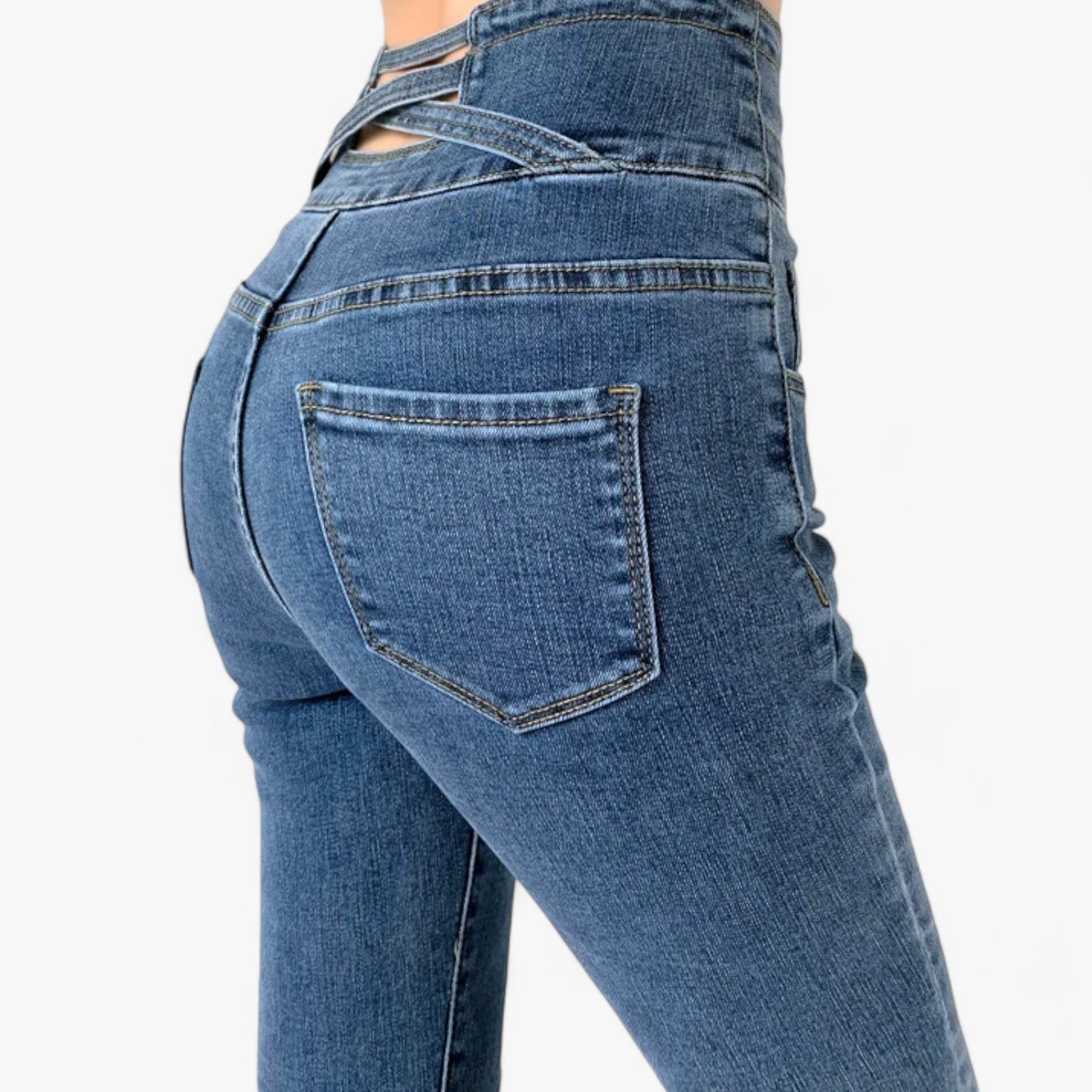Jeans : Jeans Grijs 3 Knoppen - Skinny Koker - Slanke Stretch voor een Flatterende Pasvorm in van Pantino