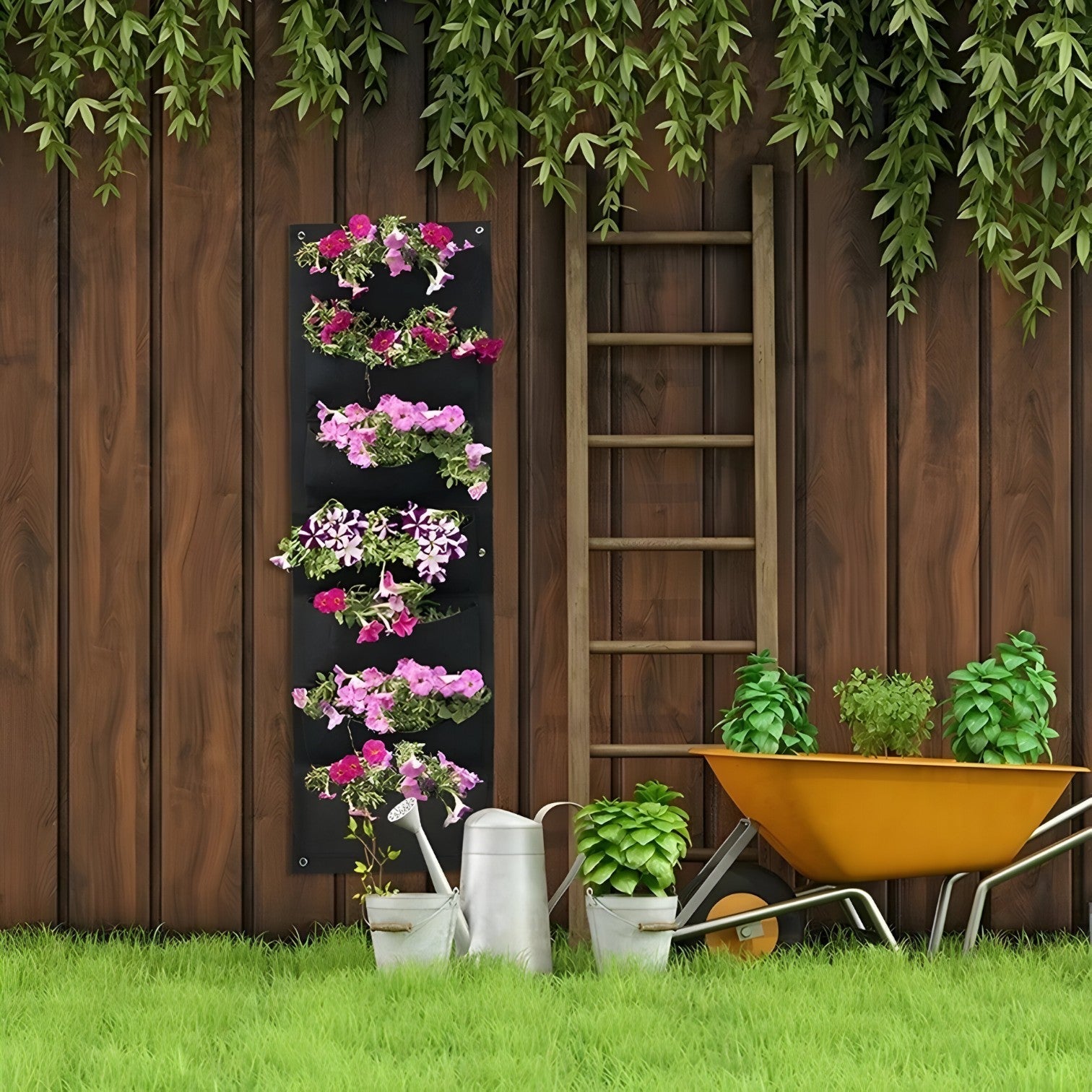home & garden : Groei Zak - 7 Compartimenten voor Gezonde Groei - Zwart 7-pocket in van Pantino