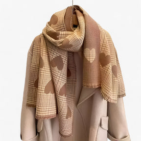 Scarf : Sjaal Khaki - Dubbelzijdige Kasjmier - Warme Luxe met Stijlvol Design in khaki 70X200cm van Pantino