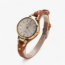 watches : Elegant en Slank PU Leren Armband - Groen in Bruin van Pantino