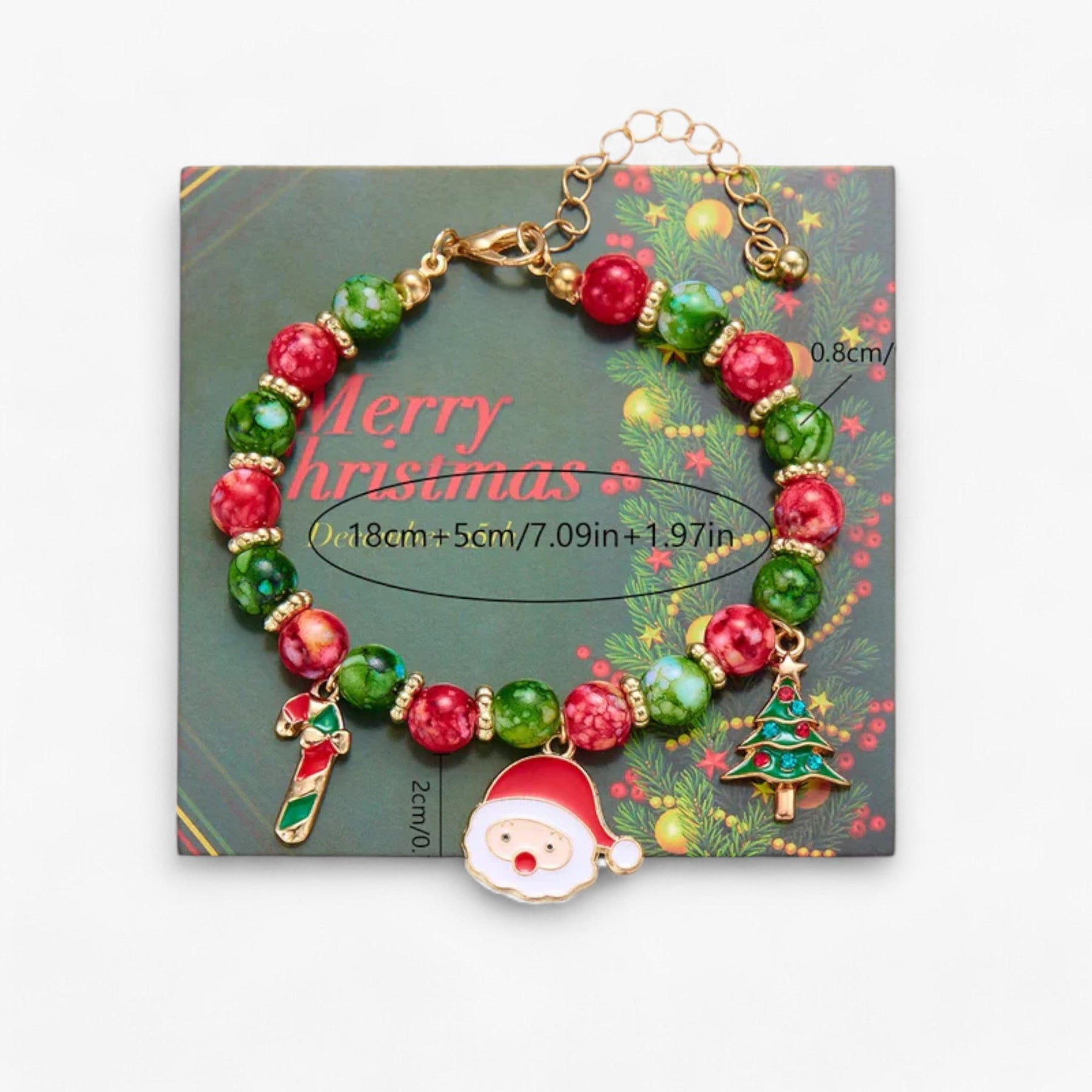 Bracelet : Armband Dames Groen - Feestelijke Sieraden - Armbanden van Rode en Harsparels in 1 van Pantino