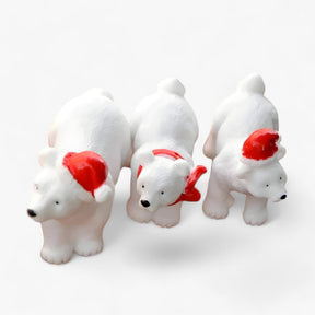 home & garden : Léo - Set van Miniatuur Figuren van IJsberen - Kerstdecoratie en DIY Accessoires voor Besneeuwd Landschap in 3stukken-4 van Pantino