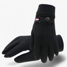 Winter Gloves : Handschoenen Grijs - Warme Suède Touchscreen Winterhandschoenen in Zwart Eén maat van Pantino