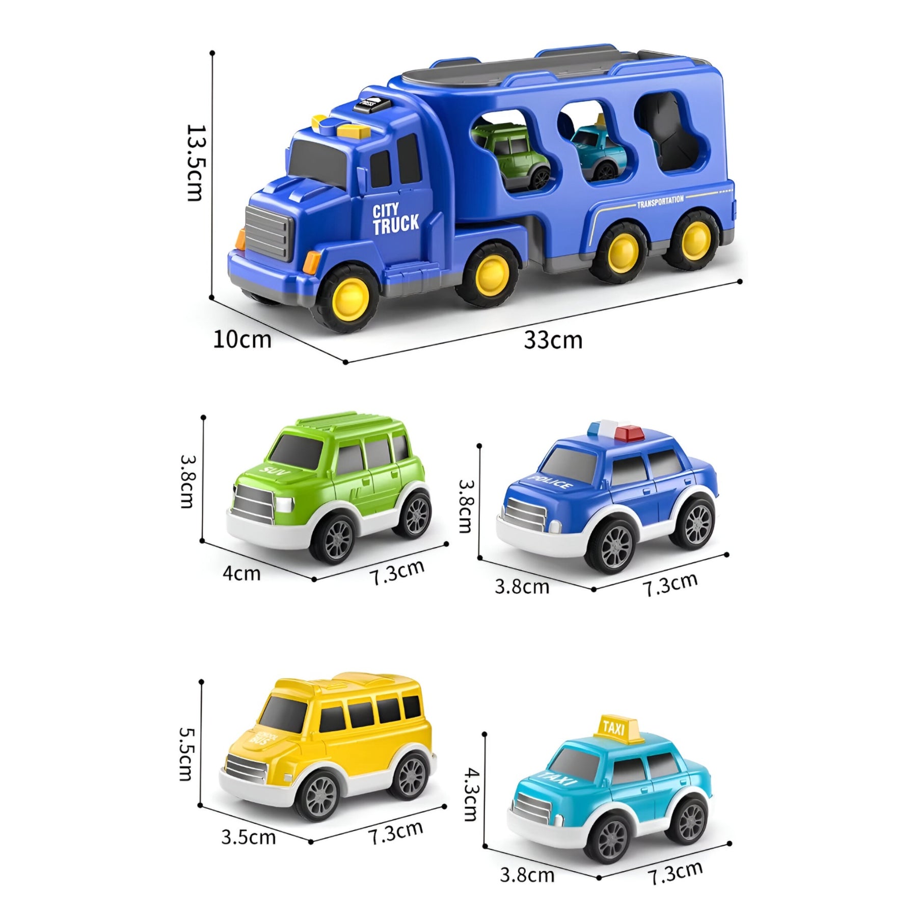 other : Speelgoed Vrachtwagen 5-in-1 voor Kinderen - Gele Educatieve Truck Set in van Pantino