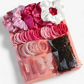 Hair Accessory Set : Modieuze Roze Haaraccessoire Set in 5 van Pantino
