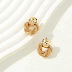 Earrings : Oorbellen Goud - Vintage Gedraaide - Elegante Feestjuwelen in van Pantino