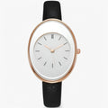 Orologio da donna con cinturino in pelle bianca - Minimalista, elegante con cinturino sottile per uso quotidiano